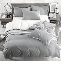 Комплект постельного белья Наша Швейка Бязь Светлый серый с белым однотонный Двуспальный 180х215 см