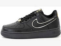 Жіночі кросівки Nike Air Force 1 Black (чорні) спортивні повсякденні демі кроси Y12384