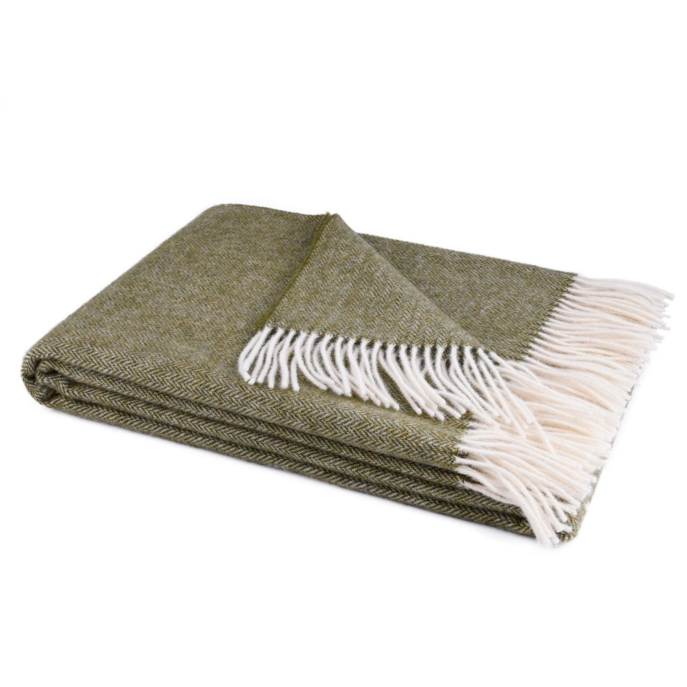 Плед Love You 100% вовна Олива 140х200 см, фото 1