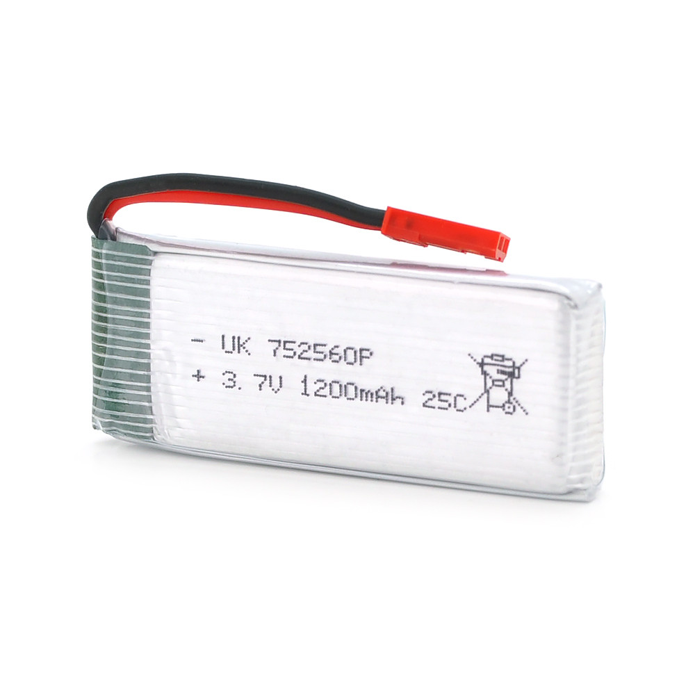 Акумулятор 7,5*25*60P 25C, 3.7 V (900 mAh), 2 контакти