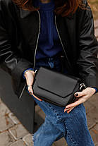 Міні-сумка жіноча чорна крос-боді, фото 3