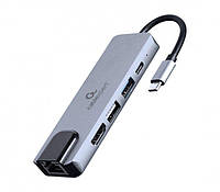 USB Type-C Heblexpert USB-C 5-в-1 (HUB/HDMI/PD/LAN) (A-CM-COMBO5-04)