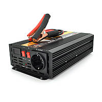 Інвертор напруги POWERMASTER, 24V/220V, 1200W з модифікованою синусоїдою, 1 Shuko, клеми