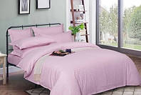 Комплект постельного белья Наша Швейка Сатин страйп Пастельно розовый однотонный Двуспальный 180х215 см