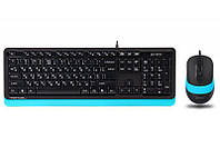 SET (Mouse Keyboard) A4Tech F1010 Black/Blue USB