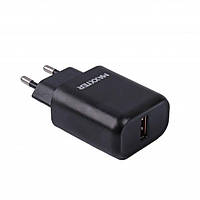 MAXXTER 5V 2.4A Зарядное устройство, быстрый заряд 3.0 1USB Black (WC-QC-ATM-01) Кабель Micro-USB