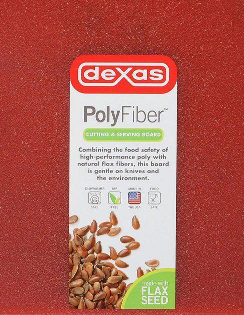 Дошка Dexas PolyFiber® Cutting & Serving Board з волокон льону з антиковзаючими ніжками 37х28 (451-TFPF101)