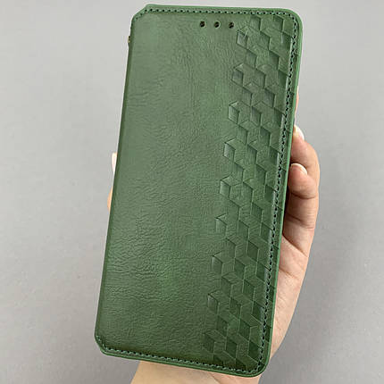 Чохол-книга для Xiaomi Redmi 9C шкіряна книжка з підставкою на телефон сяомі редмі 9с зелена rhm, фото 1