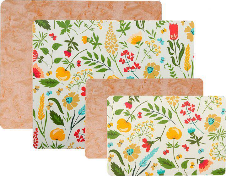 Набір ультратонких дошок Dexas Grippmat® Set 4 шт Color 28х19/38х30 Малюнок (652-P1P2-4PK)