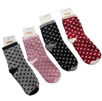 Шкарпетки бавовна з сердечками на 11-12 років для дівчинки