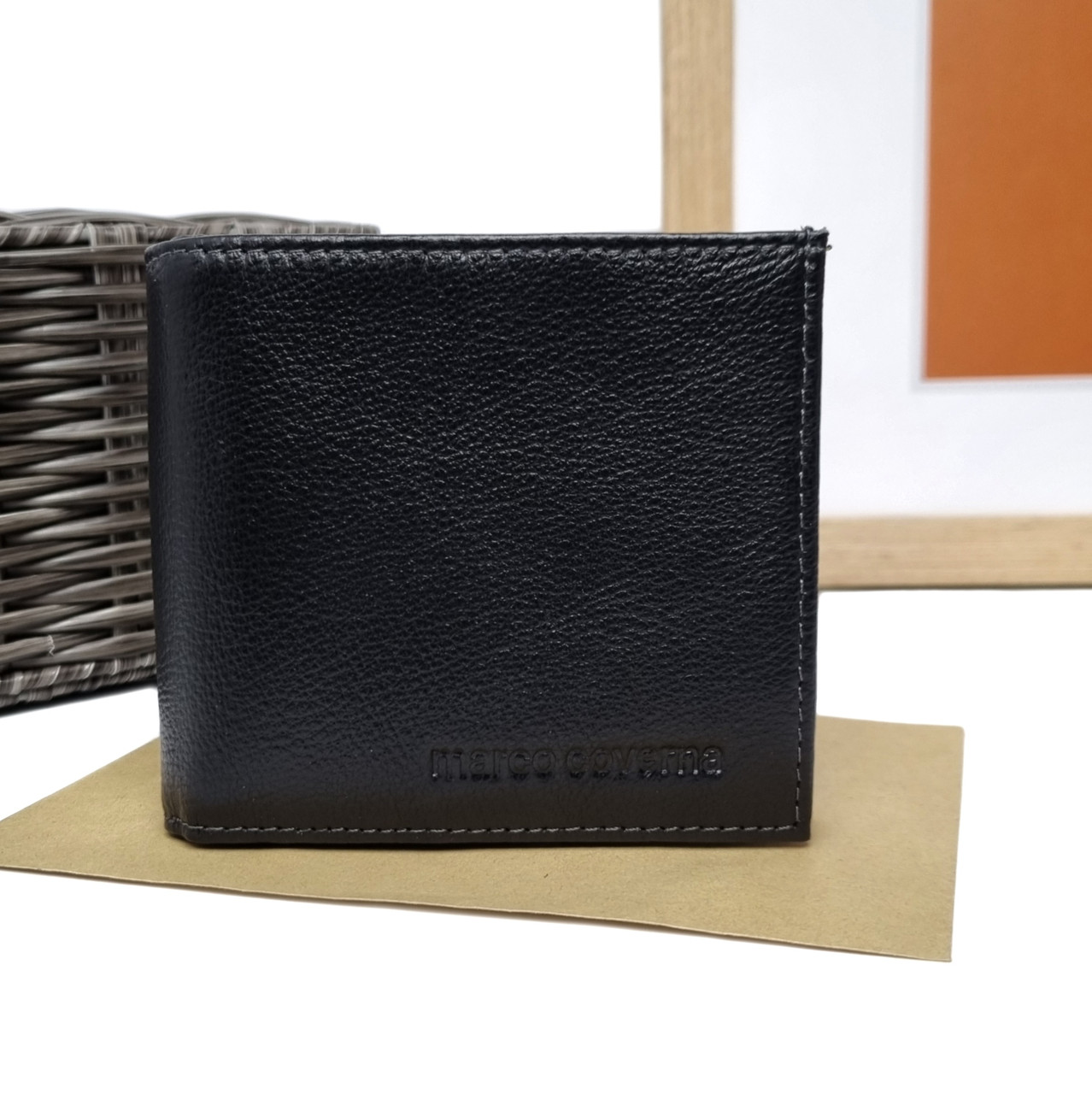 Чоловічий гаманець натуральна шкіра чорний Арт.131-A black M.Coverna (54)