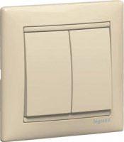 Legrand Valena Вимикач 2-клавішний універсальний (прохідний) 774308 слонова кістка