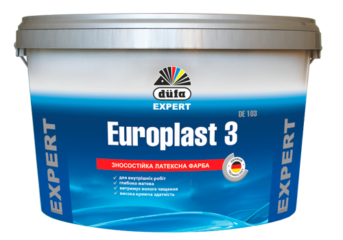 Зносостійка латексна фарба Dufa Europlast 3 DE103 10 л