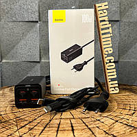 Зарядное устройство Baseus 100w GaN3 Pro 2 type C 2 USB  + кабель type c 100w черный