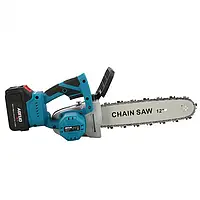 Аккумуляторная цепная пила Chain Saw 12, мини цепная пила для быстрого распила бревен и деревянных конструкций