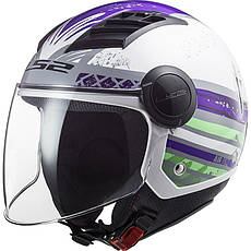 МОТОШОЛОМ ВІДКРИТИЙ LS2 OF562 AIRFLOW RONNIE КОЛІР TITANIUM VIOLET