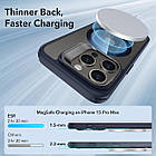 Чохол ESR Classic Kickstand With HaloLock Clear Dark Blue для iPhone 15 Pro Max, фото 6