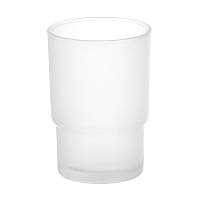 Стеклянный стакан для ванной комнаты Zerix, стильный стакан для ванны, матовый белый стакан в ванну