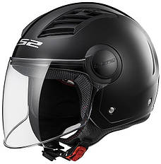 МОТОШОЛОМ ВІДКРИТИЙ LS2 OF562 AIRFLOW SOLID КОЛІР BLACK