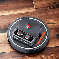 TWS Навушники без проводів ігрові (геймерські) з мікрофоном (потужний 1200 мАг акумулятор) | у чорному кольорі