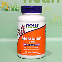 Мелатонин, 3 мг, NOW Foods, 180 растительных капсул