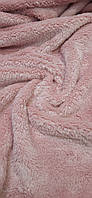 Ткань велсофт махра, ширина 180.см. Цвет розовой пудры.