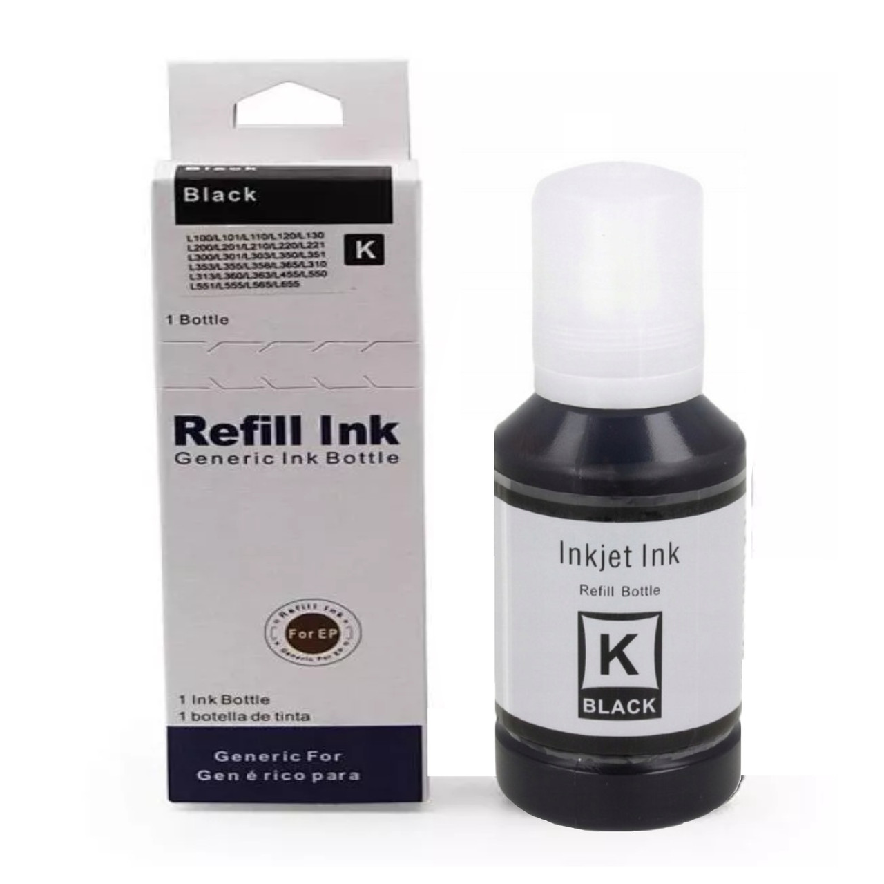 Сумісне чорнило для EPSON 103 Black (C13T00S14A), чорна фарба, флакон 1х70 мл, Refill Ink