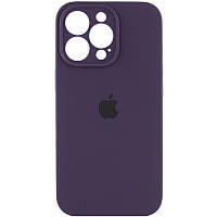 Силиконовый чехол на iPhone 14 Pro (Темно-фиолетовый)