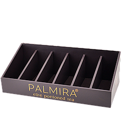 Органайзер для чая PALMIRA 6 секций черный