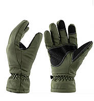 Зимние теплые тактические перчатки Softshell олива / мультикам сенсорные перчатки на флисе ЗСУ софтшел