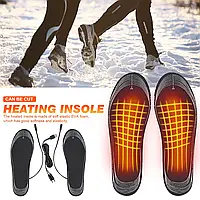 Стельки для обуви зимние с подогревом термостельки теплые универсальные USB 35-44 размер
