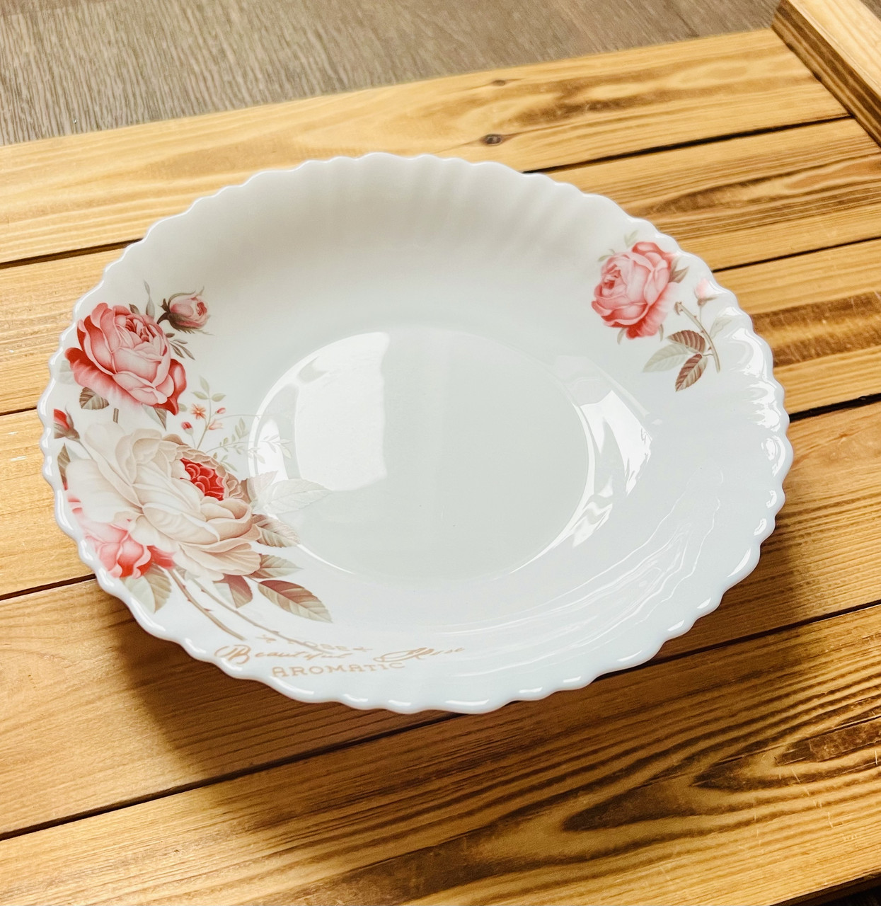 Тарілка 21.5см глибока супова Ароматна троянда Vinnarc LHSP85 6916