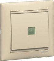 Вимикач 1-кл прохідний з підсвіткою Valena 774326 слонова кістка