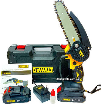 Акумуляторна мініпила DeWalt DCM155N (24V, 5AH шина 15 см). АКБ Гілкоріз девольт