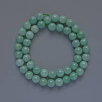 Намистини Амазоніт натуральний камінь гладка кулька d-8,5мм+- L-38см + - на нитці купити біжутерію дешево оптом в інтернеті
