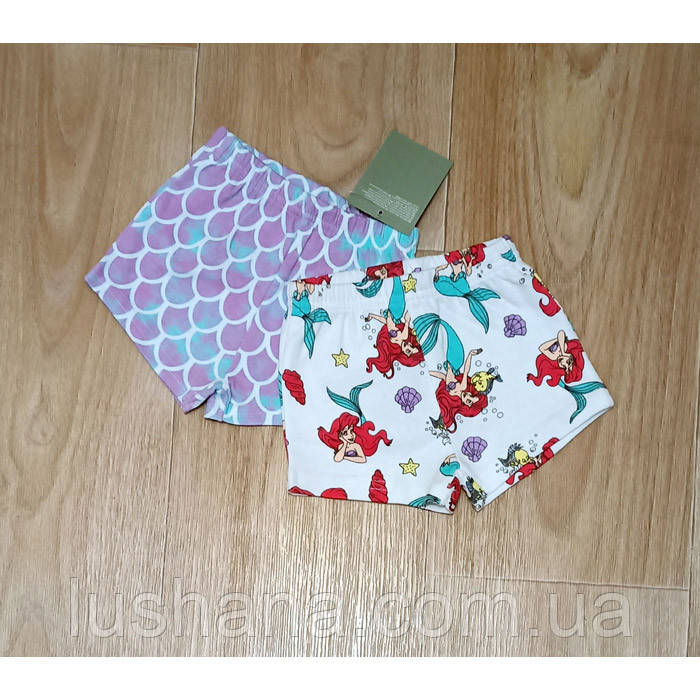 Шорти Primark на дівчинку /набір/ Русалонька, р.62 / 0-3 місяці / більшомір, фото 1