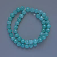 Намистини Амазоніт (іміт.) гладка кулька d-8мм+- L-37см + - на волосіні купити біжутерію дешево оптом в інтернеті