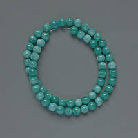 Намистини Амазоніт (іміт.) гладка кулька d-6,5мм+- L-36см + - на волосіні купити біжутерію дешево оптом в інтернеті
