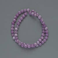 Намистини Кунцит (іміт.) гладка кулька d-6мм+- L-39см + - на волосіні купити біжутерію дешево оптом в інтернеті