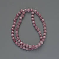 Намистини Кунцит (іміт.) гладка кулька d-6мм+- L-39см + - на волосіні купити біжутерію дешево оптом в інтернеті