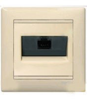 Комп'ютерна розетка 1xRJ45 кат.5Е UTP на гвинтах Valena (складова кістка) 774138, фото 1