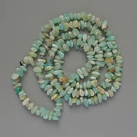 Намистини Амазоніт натуральний камінь крихта d-7х3мм+- L-80см + - на волосіні купити біжутерію дешево оптом в інтернеті