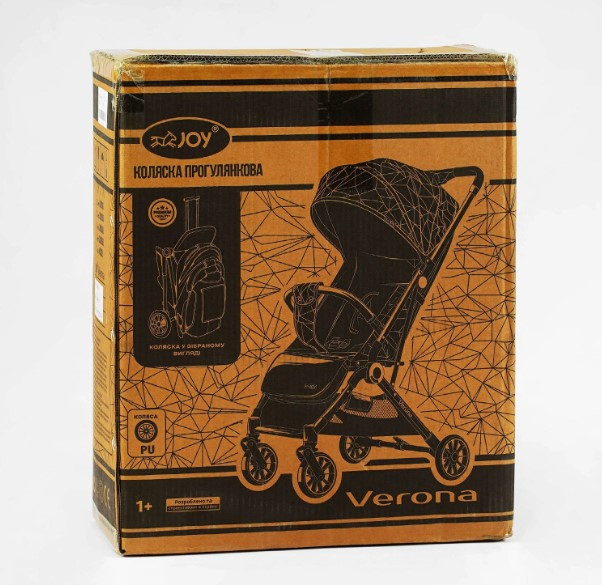 Коляска прогулочная детская "JOY" Verona (подстаканник, телескопическая ручка, рама стальная, футкавер) 19205 - фото 8 - id-p2063462990