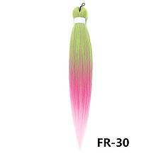 Канекалон Easy Braid салатовий малиновий світло-рожевий Довжина 65см Вага 90 грам Низькотемпературний 100-150°С FR-30