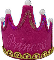 Корона "Princess" з світлодіодами (рожева)