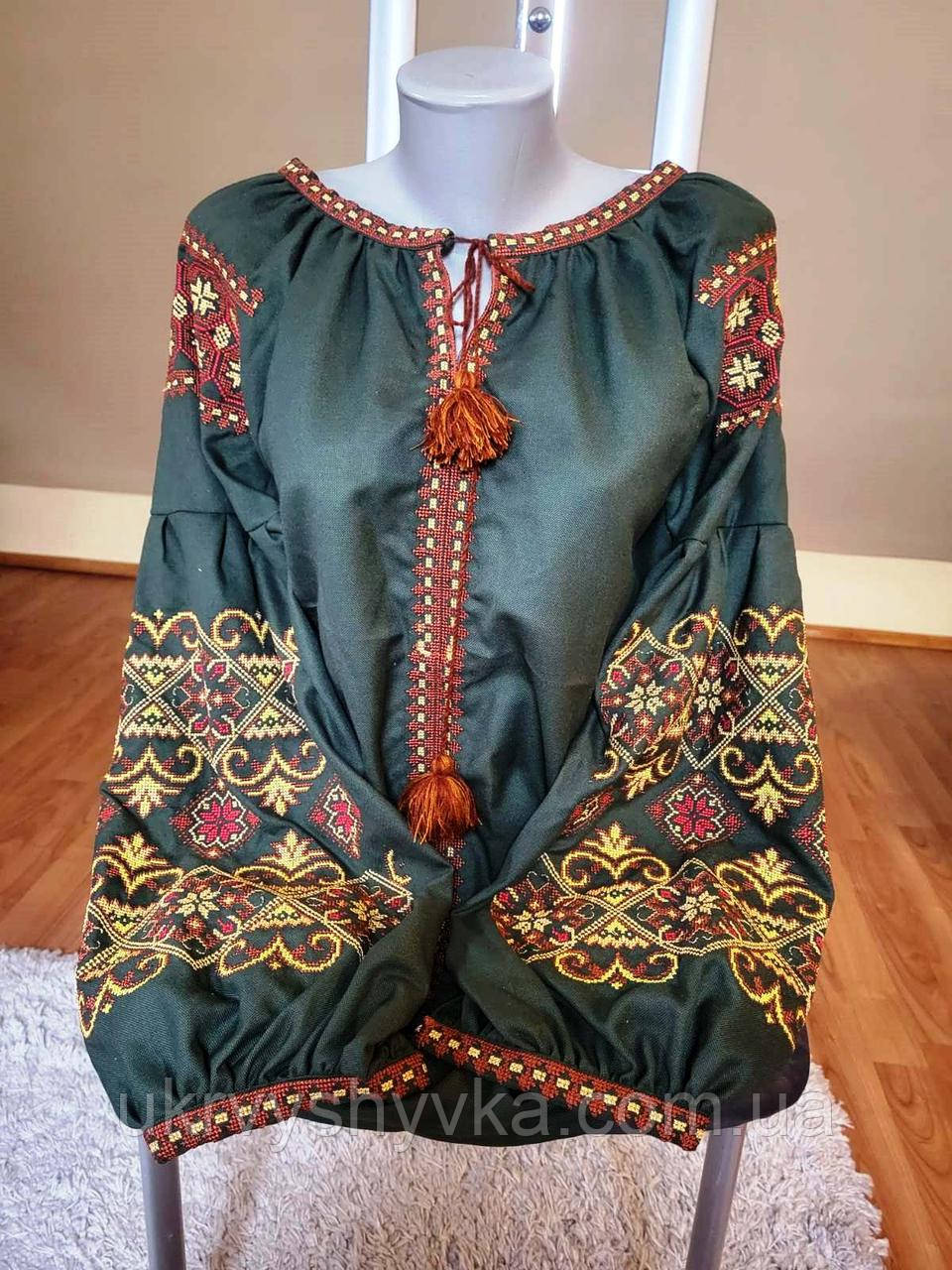 Жіноча вишиванка "Ореанда" хакі