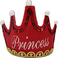Корона "Princess" з світлодіодами (червона)