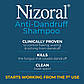 Безрецептурний шампунь проти лупи з кетоконазолом Nizoral Anti-Dandruff Shampoo with 1% Ketoconazole 400 мл, фото 4