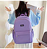 Рюкзак фіолетовий з сумочками та пеналом в комплекті з мішечком, фото 3