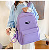 Рюкзак фіолетовий з сумочками та пеналом в комплекті з мішечком, фото 5
